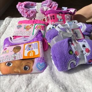 5 NWT girls pajamas.